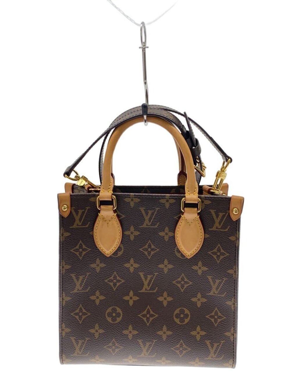LOUIS VUITTON Sac Plat Handbag Monogram Canvas Brown